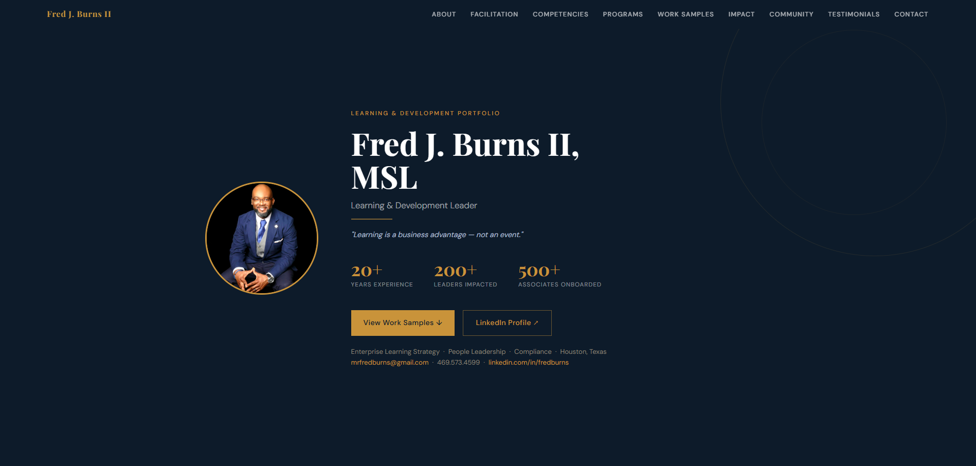 fredblearning.netlify.app website preview